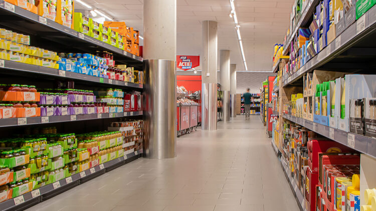 Aldi retail interieur gangpad winkel